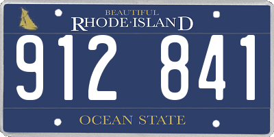 RI license plate 912841