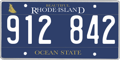RI license plate 912842
