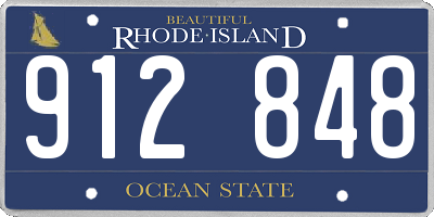 RI license plate 912848