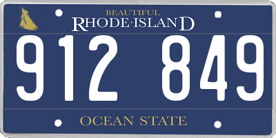 RI license plate 912849