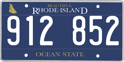 RI license plate 912852