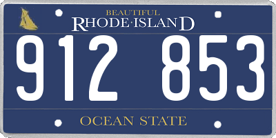 RI license plate 912853