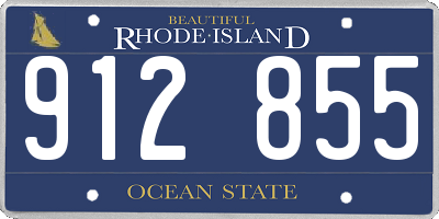 RI license plate 912855