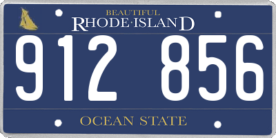 RI license plate 912856