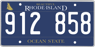 RI license plate 912858