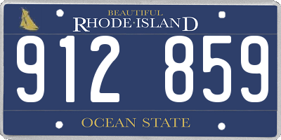 RI license plate 912859