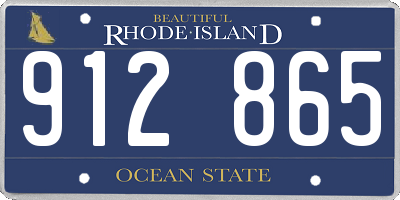 RI license plate 912865