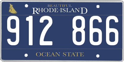 RI license plate 912866