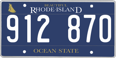RI license plate 912870