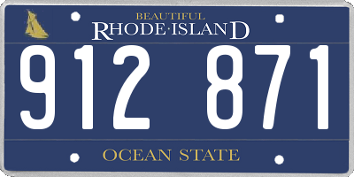 RI license plate 912871