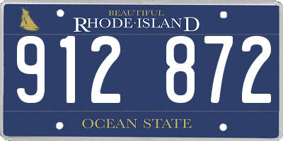 RI license plate 912872