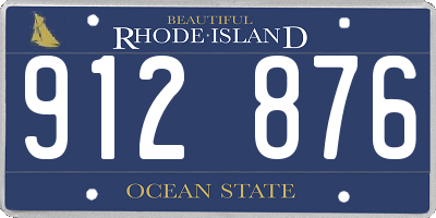 RI license plate 912876