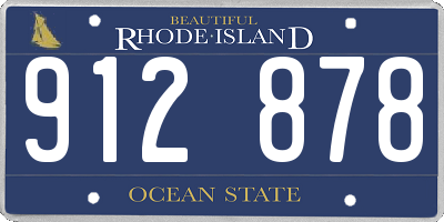 RI license plate 912878