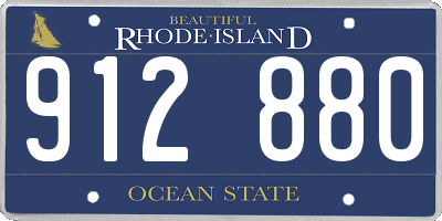 RI license plate 912880