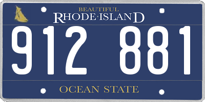 RI license plate 912881