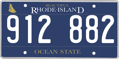 RI license plate 912882