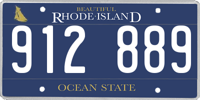 RI license plate 912889