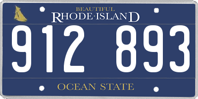 RI license plate 912893