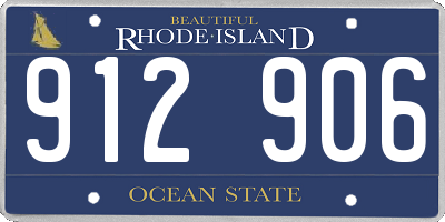 RI license plate 912906