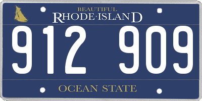 RI license plate 912909