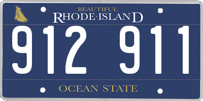 RI license plate 912911