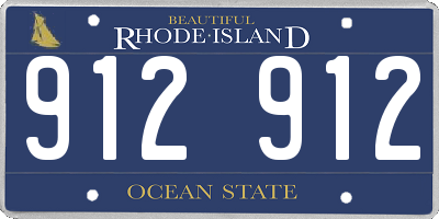 RI license plate 912912