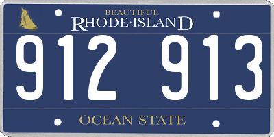 RI license plate 912913