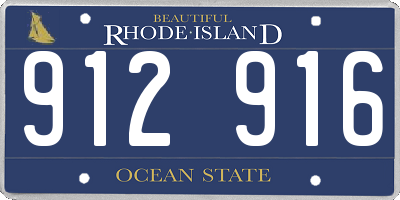 RI license plate 912916