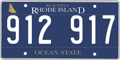 RI license plate 912917