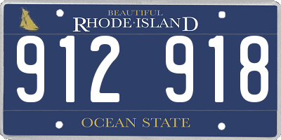 RI license plate 912918