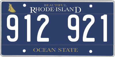 RI license plate 912921