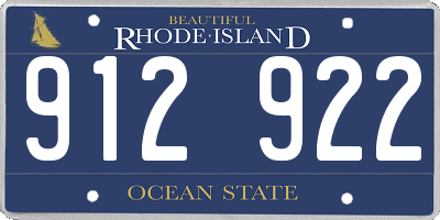 RI license plate 912922