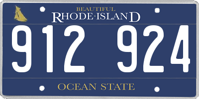 RI license plate 912924