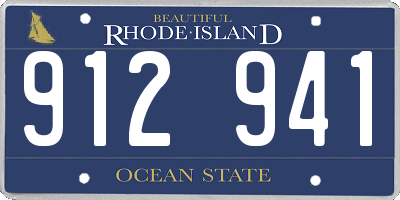 RI license plate 912941