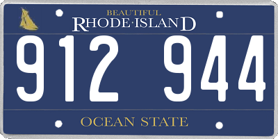 RI license plate 912944