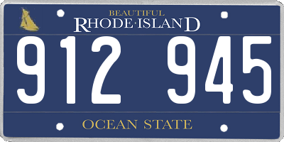 RI license plate 912945