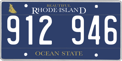 RI license plate 912946