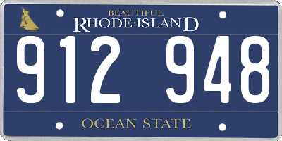 RI license plate 912948