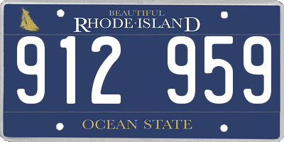 RI license plate 912959
