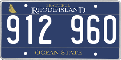 RI license plate 912960