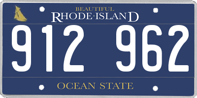 RI license plate 912962