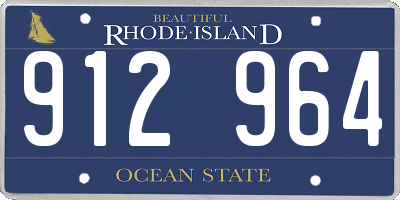 RI license plate 912964