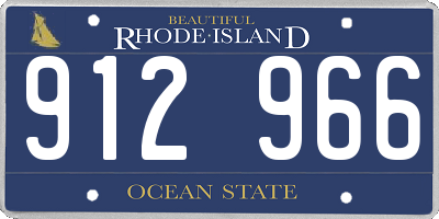 RI license plate 912966