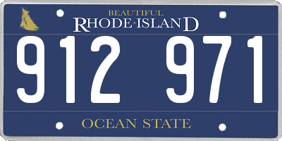 RI license plate 912971