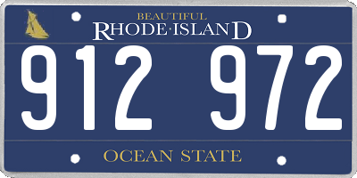 RI license plate 912972