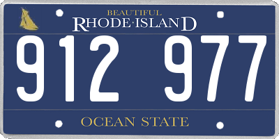 RI license plate 912977