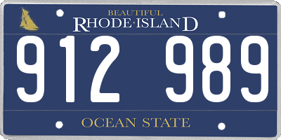 RI license plate 912989