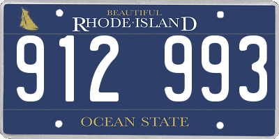 RI license plate 912993