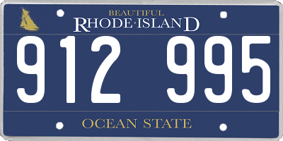 RI license plate 912995