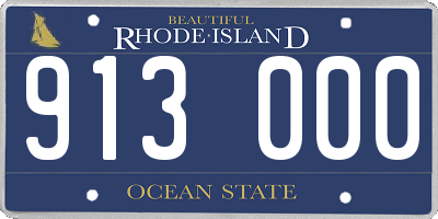 RI license plate 913000